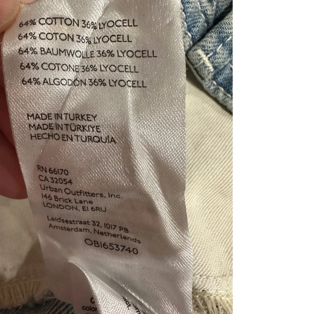 Pilcro Anthropologie Wide Leg Cargo Jeans Womens 29 Light Wash High Rise - Picture 8 of 8